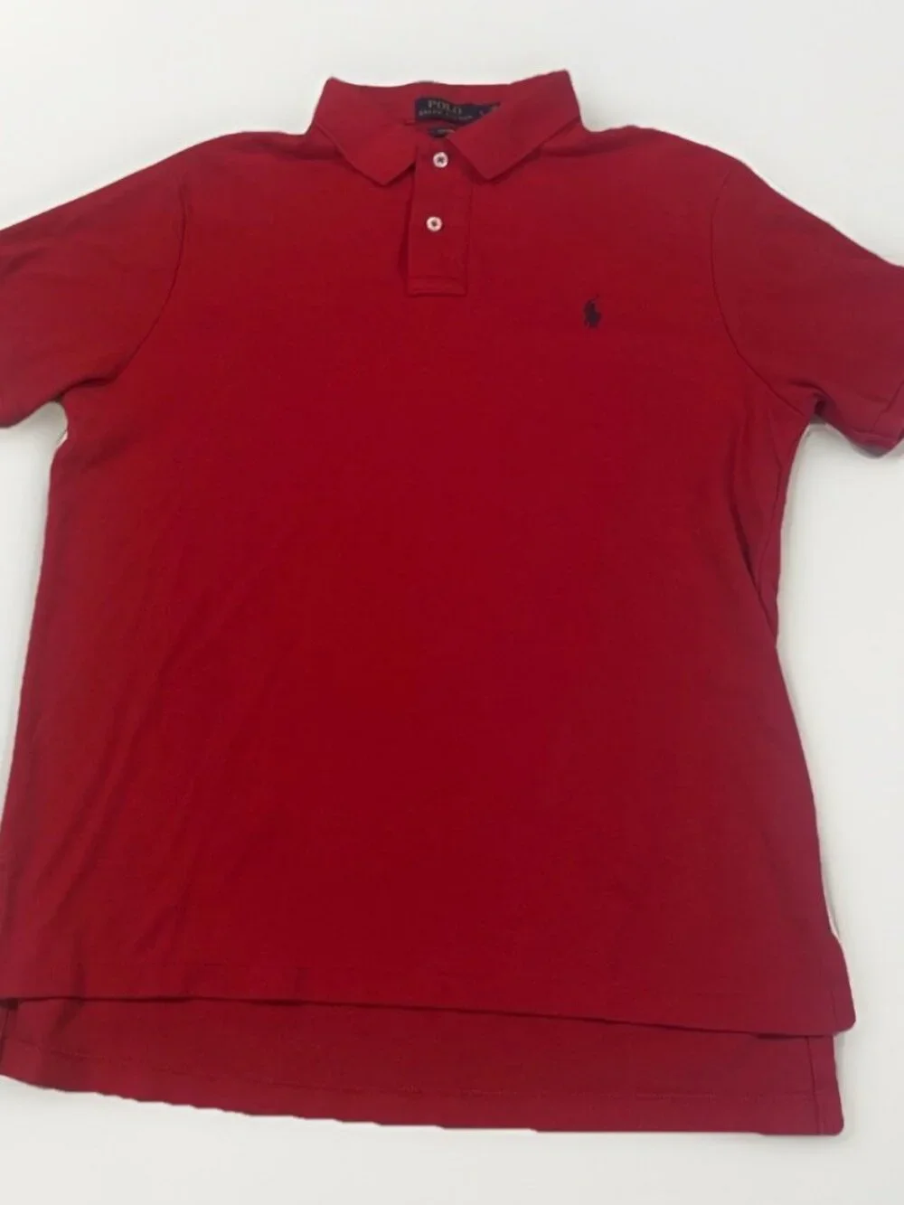Polo Ralph Lauren Custom Fit Polo Red Large 100% Cotton $118